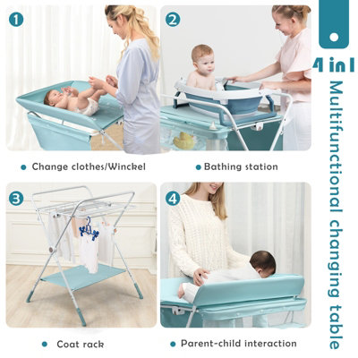 Costway Baby Changing Table Portable Multi purpose Diaper Station Adjustable