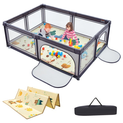 Costway baby 2024 playpen wooden