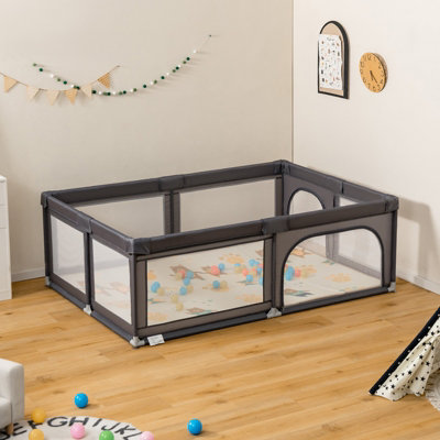 Costway hot sale wooden playpen