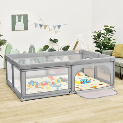 Costway Baby Playpen Child Safety Gate Portable Activity Area for Children - 3