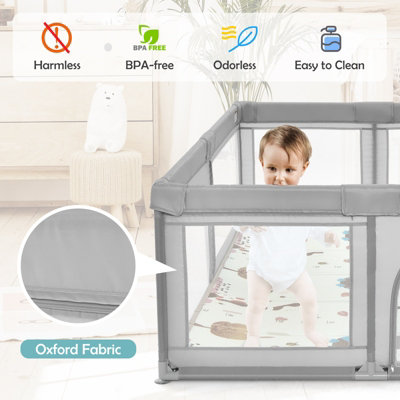Costway Baby Playpen Child Safety Gate Portable Activity Area for Children - 5