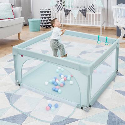 Costway Baby Playpen Indoor Outdoor Kids Activity Center Safety Gates w/ Ocean Balls - 3