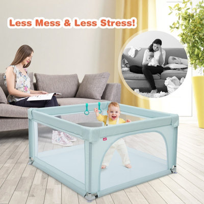 Costway Baby Playpen Indoor Outdoor Kids Activity Center Safety Gates w/ Ocean Balls - 9