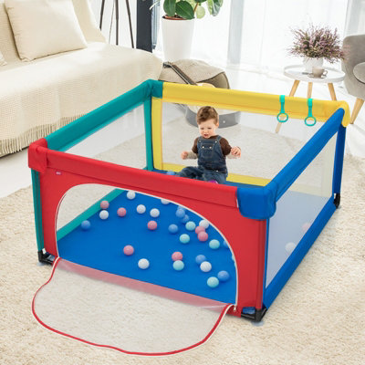 Costway Baby Playpen Indoor Outdoor Kids Activity Center Safety Gates w/ Ocean Balls
