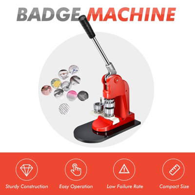Costway Badge Maker Machine 25mm Button Punch Press Machine w/ 1000 PCS Button Parts - 5