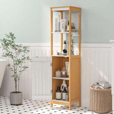 Freestanding narrow bathroom deals cabinet