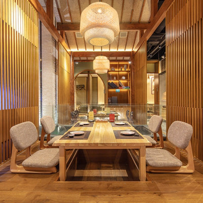 Costway Bamboo Pendant Light Natural Hand-woven Hanging Ceiling Light Chandelier - 5