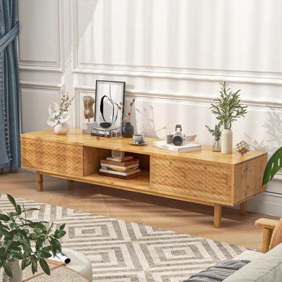 Mid century modern tv console table hotsell