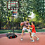 Costway Basketball Backborad Hoop Net Set 193-248cm Adjust Basketball Goal System