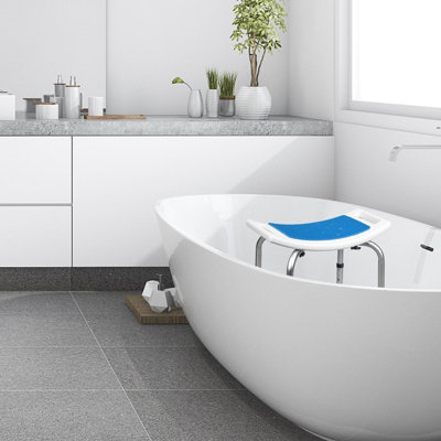 Costway Bath Chair Height Adjustable Padded Tub Shower Bench Seat Portable Bathroom Stool - 9