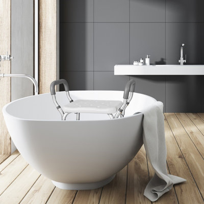 Costway Bath Chair Shower Bench Height Adjustable Shower Seat Bathroom Bathtub Stool - 9