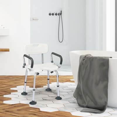 Costway Bath Seat Shower Stool Bathing Chair Safety Adjustable Height - 3