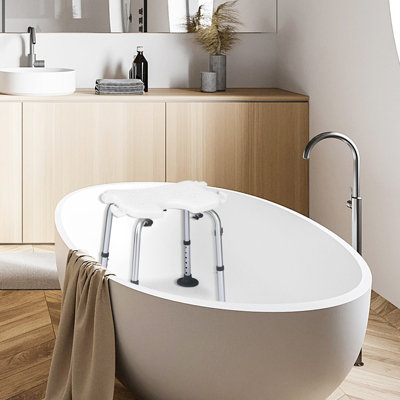 Costway Bath Seat Shower Stool Bathing Chair Safety Adjustable Height - 4