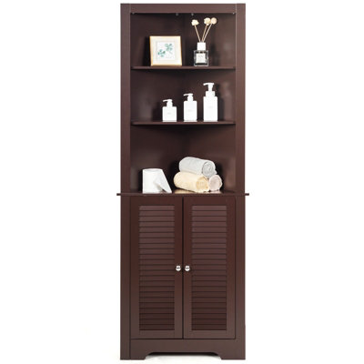 Costway Bathroom Corner Freestanding Cabinet