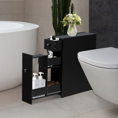 Narrow floor deals cabinet for bathroom