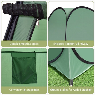 Costway Beach Pop up Changing Tent Folding Camping Shower Tent with Window - 7