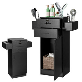 Costway Beauty Salon Storage Cabinet Beauty Styling Equipment Station2 Drawers