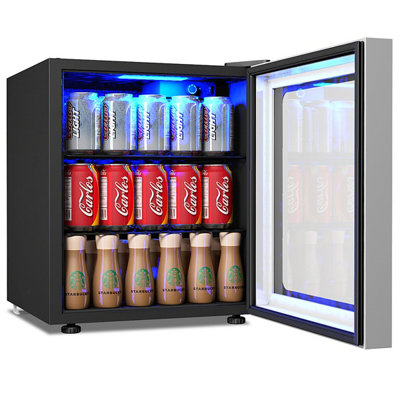 Mini fridge with glass store door cheap