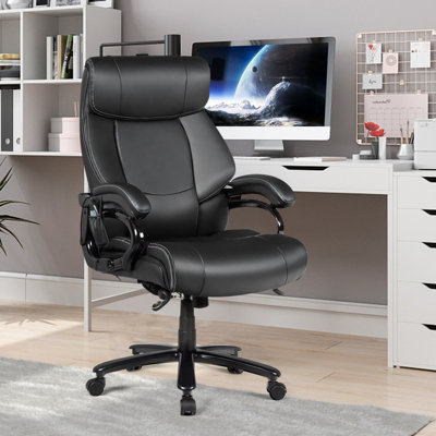 Costway Big &Tall Office Chair Swivel Padded Executive Chair Ergonomic Computer Desk Chair Adjustable Height