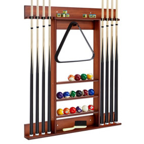 Costway Billiards Pool Cue Rack Only Wall Mounted Billiard Stick Holder