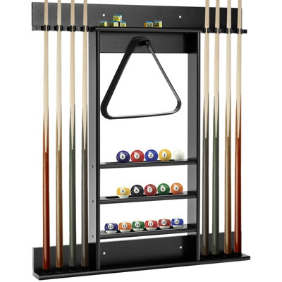 Costway Billiards Pool Cue Rack Wall Mounted Billiard Stick Holder