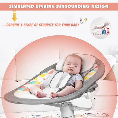 Costway Bluetooth Electric Rocker Baby Swing Cradle Bouncer Seat Chair Newborn