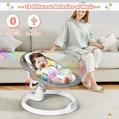 Baby electric Magnetic attraction Swing baby comfort rocking chair BB  cradle