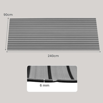 Costway Boat Flooring EVA Foam Decking Non-Slip & Self-Adhesive Decking  Sheet