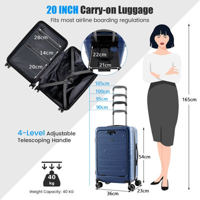 Carry on luggage with outside pocket online