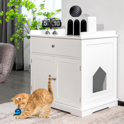 Cat House Side Table Cat Litter Box Enclosure, Hidden Litter Box Furniture high quality Cabin