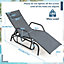 Costway  Chaise Lounge Glider Recliner Chair Adjustable Sturdy Metal Frame Outdoor