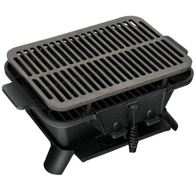 Costway Charcoal Grill Portable Barbecue Grill w/Double-sided Grilling Net - 3