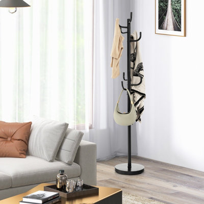 DR.IRON Modern Gold Coat Racks Freestanding Hall Coat Tree,Hat Racks
