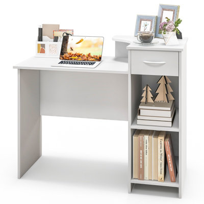 Costway Computer Desk Modern Laptop PC Desk Writing Study Table with Drawer