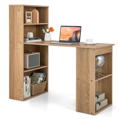 Veazey writing deals desk with bookcase