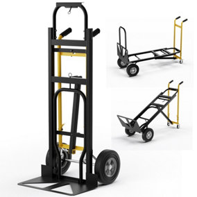 Costway Convertible Hand Truck 450kg Heavy-Duty Collapsible Metal Dolly Cart