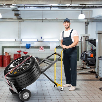 Costway Convertible Hand Truck 450kg Heavy-Duty Collapsible Metal Dolly Cart - 5