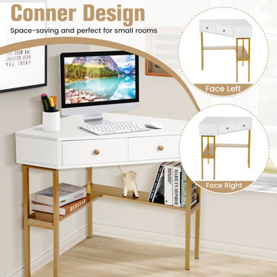 Small gold desk online