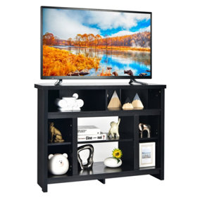 Costway Corner TV Stand for TV up to 48" Entertainment Console Center Adjustable Shelf