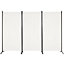 Costway Costway 3 Panels Freestanding Room Divider Wall Folding Room Partition Separator Privacy White