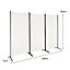 Costway Costway 3 Panels Freestanding Room Divider Wall Folding Room Partition Separator Privacy White