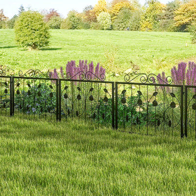 Costway Decorative Garden Fence 8 Pack 464 x 58cm Animal Barrier Border for Dog Rabbit DIY at B Q