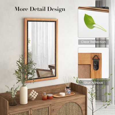 Makeup mirror hang on wall outlet