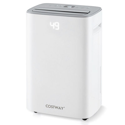 COSTWAY Dehumidifier 24 L Energy Efficient Dehumidifier w/ Auto Drain & 24H Timer