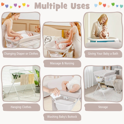 Costway baby infant hot sale bath changing table