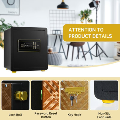 Costway Digital Security Safe Box Electronic Money Cash Jewelry Deposit ...