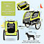 Costway Dog Bike Trailer Folding Pet Bicycle Cart Wagon Carrier Pet Bike Safety Flag