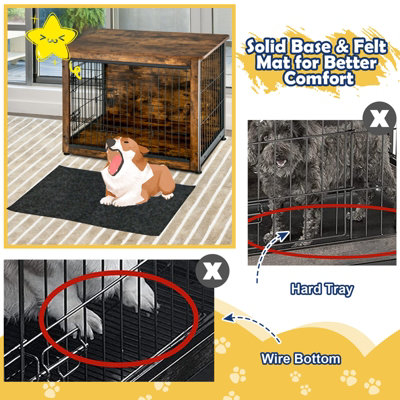 Costway Dog Cage Furniture Wooden Dog Crate Dual Use Pet House End Table - 9