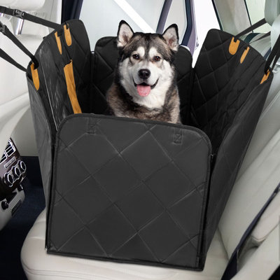Costway Dog Car Seat Cover Non-Slip Car Seat Protector for Large Dogs W/ Mesh Window
