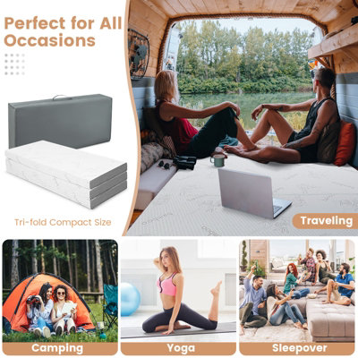 Tri fold double mattress discount